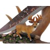 `Six Point Blade` Decorative Deer Knife with Antler Display Stand
