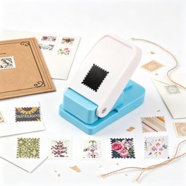 Perforadora Estampilla 25.4x21.1mm, Perforadora de Papel Manual, Perforadora de Figuras para Scrapbooking, Tarjetas DIY y Manualidades