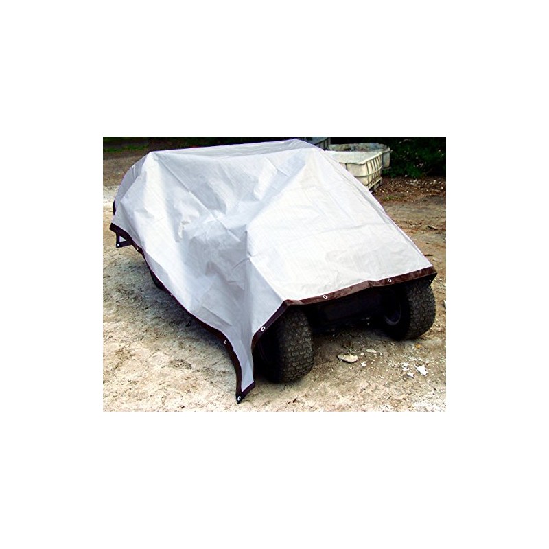 10' x 14' Brown & White Reversible Heavy Duty Tarp