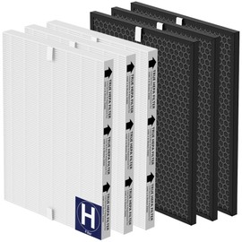 Elnuliros 116130 Replacement Filter Compatible with Winix 5500-2 Am80 Plasmawave Air Puri-Fier, 3 Premium Filters and 3 Activated Carbon Pre-Filters, Compared to Part # 116130, 3 Set