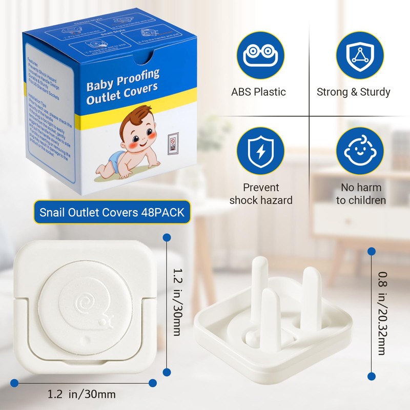 Outlet Covers Baby Proofing, 48 Pack Child Proof Plug Socket
