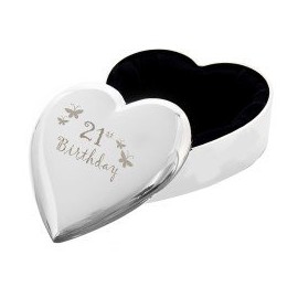 21st Butterflies Heart Trinket Box