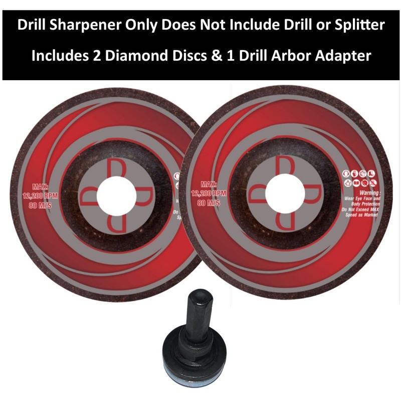 Keyfit Tools Drill Powered DiamondDisc Blade Sharpener Kindling Splitter XL