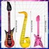 10 Pieces Inflatable Music Instrument Party Props Set Includes Saxophone,