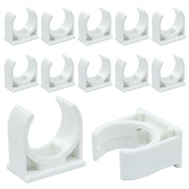 Seimneire U-Shaped PVC Water Pipe Buckles Clamps, 3/4" (20mm) Plastics Clips for Water Pipes and Tubing Hoses Support - 100Pcs