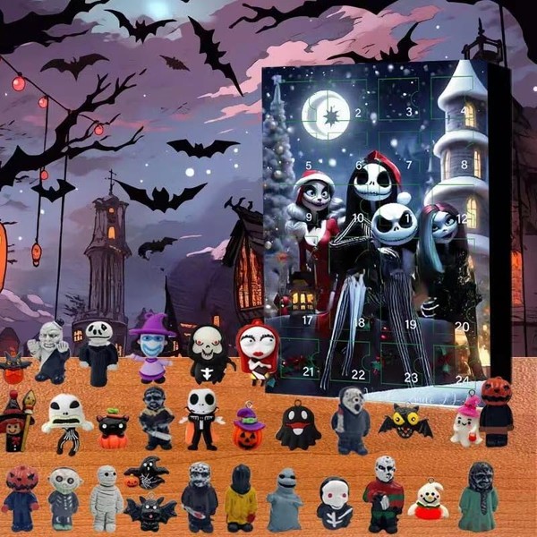 Halloween Advent Calendar 2024, Halloween Horror Movie Figures Advent Calendar,