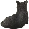3 inch Black Cat Lounging Hand Painted Resin Figurine Statue