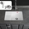 QRITY 1 PCS Overflow Pipe, 29x29mm Round Interface, Kitchen Sink
