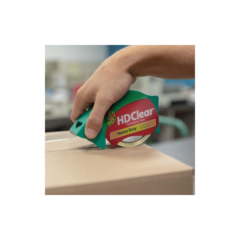 Duck Brand HD Cinta transparente de alto desempeño para embalaje,