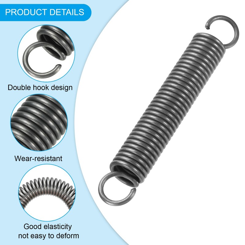 PATIKIL 1 Piece Extension Spring Wire Diameter 0.1" OD 0.7"