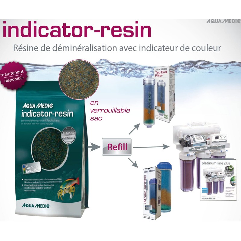 Aqua Medic Indicator Resin 1000 ml Demineralisation Resin with Colour