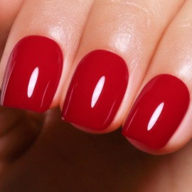 Ozzeal Ruby Red Gel Nail Polish, 0.5 Fl Oz, LED UV Gel, Christmas Red, Soak Off, Art Starter, Manicure Salon DIY Nail Polish