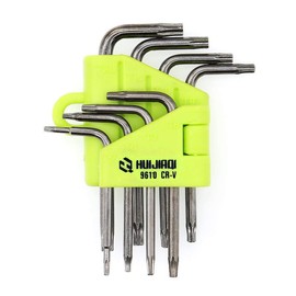 Torx Screwdriver, T6, T8, T9, T10, T5, Hexagonal Star Screwdriver, Magnetic Included, Hex Robe, Torx Wrench Set, L-Shaped, Compatible with Anti-Fiddling Screws, 8-Piece Set, Precision Screwdriver Set, Mac Mini, Hard Disk Disassembly, Mac Book HDD Disasse