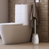 Escenzy Modern Toilet Brush and Holder Set | Natural Shell