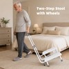 NnsZenith Adjustable Heavy Duty White Color Step Stool with Adjustable