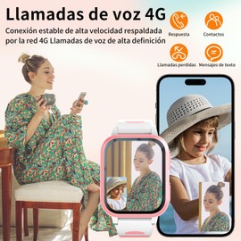 Fitonme 4G Kinder Smartwatch mit GPS und Telefon, Smart Watch Kinder mit WiFi Video Call Kamera SOS Echtzeit Position Schulmodus Kinder GPS Uhr für Jungen und Mädchen