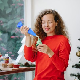 Venuscello® 30 x Icing Bags Blue Disposable Piping Savoy Reusable 21" Sticky Pastry Decorating Bag Ideal for Baking Easy to Grip and Comfortable