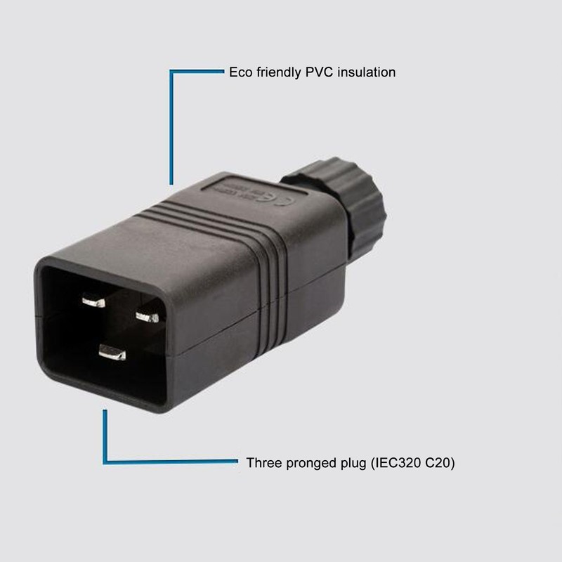 2pcs IEC320 C20 Power Socket Adapter Receptacle Connector Copper PVC