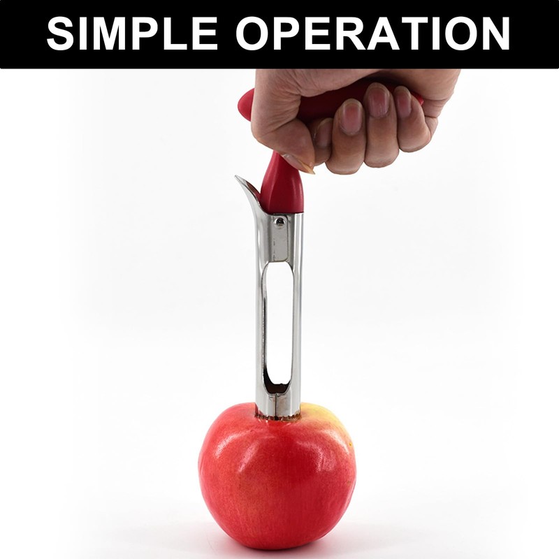 Apple Corer Remover - Stainless Steel Fruit Core Extractor -