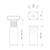 sossai® Designer furniture feet MFV1, height adjustable, square profile: 40