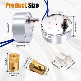 mankk Synchronous Motor Turntable Motor Electric Synchron Motor 5-6RPM 50/60Hz AC100~127V 4W CCW/CW with Flexible Coupling and Power Cord for Cup Turner,Crafting,Model M-TYC-50-5-6R-XLLB1PCS