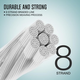 Piscifun Braided Fly Fishing Backing Line 20LB 100yds White