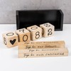 Würfel Countdown Kalender Holz Natur Schwarz Holzkalender Tischkalender Themenleiste Tageszähler