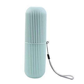 Estuche para Cepillos de Dientes de Viaje, 7.7x2.4x2.4in Portátil PP Antideslizante Taza Estuche de viaje para cepillos de dientes para Cepillos de Dientes de Viaje con Cubierta para Viajar (Verde)