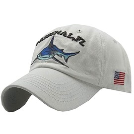 BUZZxSELECTION CAP115 Men's Cap, Hat, Shark Logo, English, Flag, Casual, Stylish