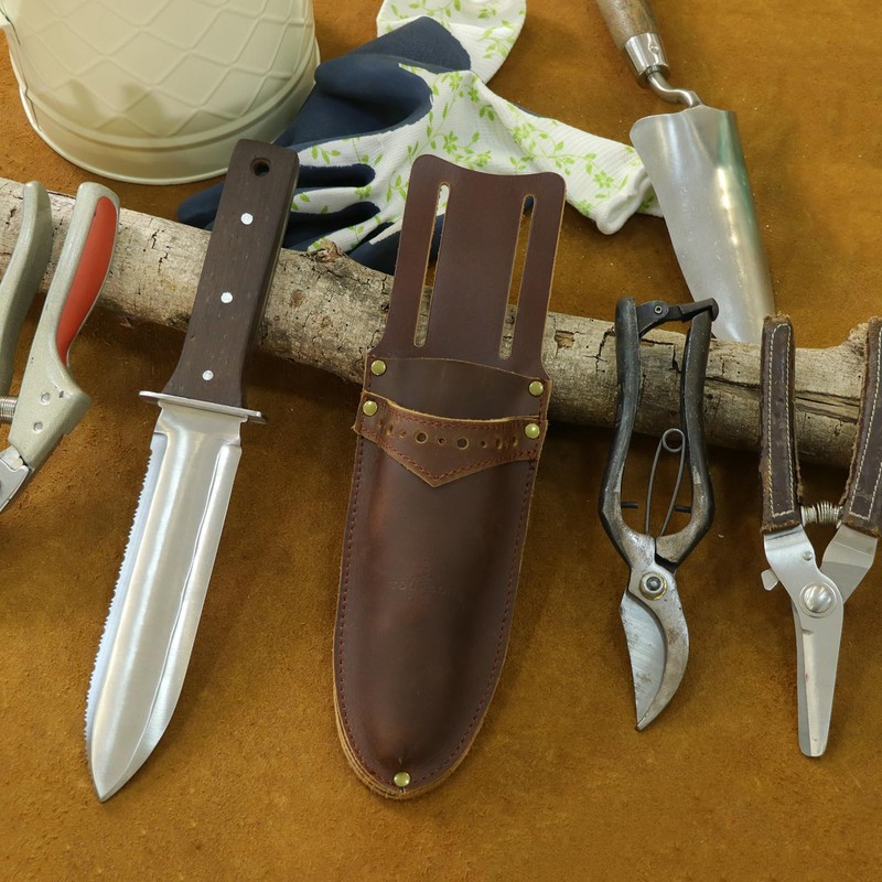 Tourbon Leather Garden Pruning Shears Folding Saw Double Holster Gardening