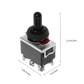 Vaguelly Waterproof 203a 12v Dpdt On/Off Toggle Switch 3 Position 3-Way A0077 Dc Disconnect