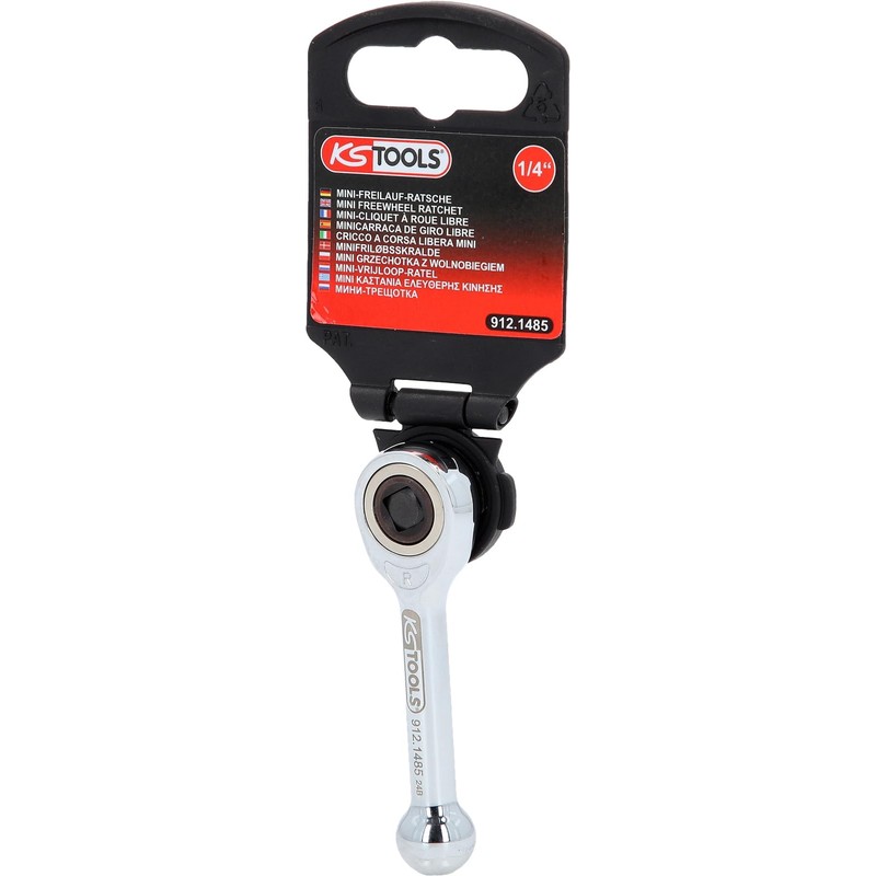 KS Tools 912.1485 1/4 Inch Mini Freewheel Ratchet