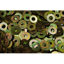 JCAPUSA 5/16" USS Flat Washers Grade 8 Yellow Zinc-100pcs