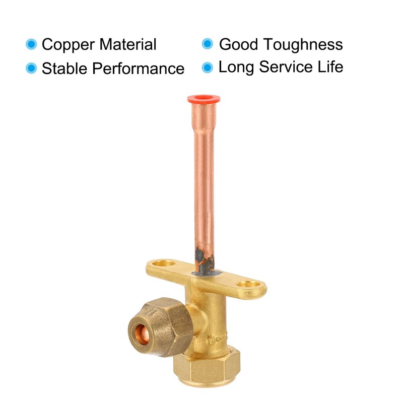 PATIKIL Air Conditioner Stop Valve, Fit for 1/4" OD Copper