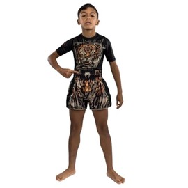 Venum Kids' Tiger Muay Thai, Black/Neo Orange