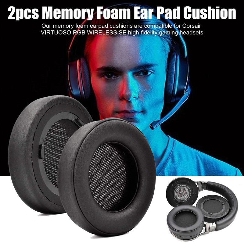 Earpads Compatible for Virtuoso RGB Wireless SE Gaming Headset Memory