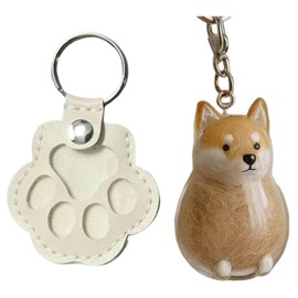2PCS Dog Hair Collector Keyring, Dog Fur Keepsake and Cat Fur Keepsake Keyring, Transparent Pet Hair Storage for Daily Use, Ideal for Pet Owners and Memorial Gifts