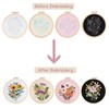 Huimai Embroidery Starter Kit 4 Pack Floral Cross Stitch Beginner