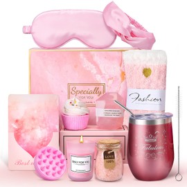 SlowTon Regalos para Mujer San Valentín, Canasta De Spa Relajante 13pcs, Paquete de Cuidado Personal Para Mujeres, Cumpleaños, Día De La Madre, Kit...