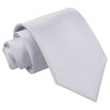 DQT Plain Solid Satin Wedding Necktie and Pocket Square Set