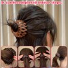 Horsetail Clip Damen Haarspange Einziehbar Vogel-Nest-Design 7 Stück Flexibel Schwarz