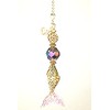 Pink and Gold Mermaid Tail with Rhinestone Ceiling Fan Pull