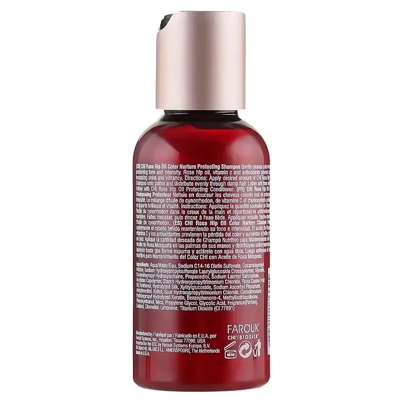 Shampoo Para Cuidado De Color Chi Rose Hip Oil 59ml