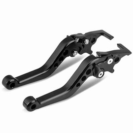 CNC Brake Lever Motorcycle, Brake Lever Scooter Motorcycle, 1 Pair Universal Motorcycle Clutch Brake Handle Lever Brake Lever Handle Double Disc (Black)