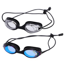 Mayoii 2-Pack Swimming Goggles for Kids 6-14, Anti-Fog UV Protection, Leakproof & Waterproof Kids Goggles with Quick Adjust, Clear View Swim Glasses for Boys & Girls (Black and blue black)