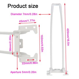 WZDXBQD 16.5 Inch Folding Hairpin Legs,Metal Folding Table Legs Heavy Duty DIY Furniture Legs with Mounting Screws (4, White)