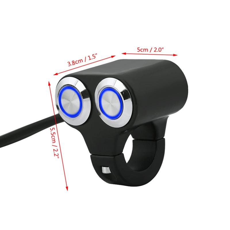 Motorcycle Handlebar Switch, 7/8 Inch 22 mm Motorcycle Switch Indicator
