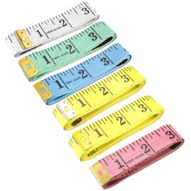 XYWHPGV Cinta métrica de tela para cuerpo 150 cm 60 pulgadas Cinta métrica de pulgada de doble cara para costura a medida (color enviado al azar, 10  