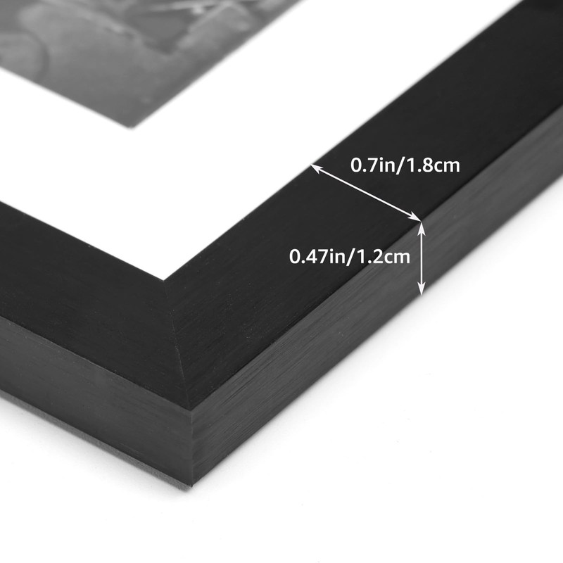 QUTREY 12 Opening Collage Picture Frame 4x6, Black Photo Frame