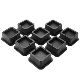 JONHWI Bed Risers, Oversized Furniture Risers, 3 inch Raise Blocks for Bed Couch Desk Sofa Table Lifts, Furniture Legs Lifters Support up to 6000 Lbs (Black, 6 Pack Set)